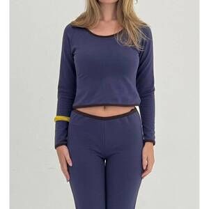 NEW FIND ME NOW binded long sleeve polo in blue
